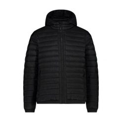 Kurtka męska turystyczna CMP 34K0127. Czarne kurtki CMP, na zimę, m, bez wzorów, z puchu, z kapturem. Za 559.99 zł.
