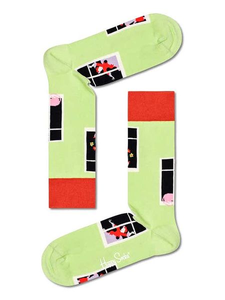 Happy Socks Skarpety "House Party" w kolorze czarno-zielonym rozmiar: 36-40. Zielone skarpety Happy Socks, bez wzorów, prążkowane. Za 26.99 zł.