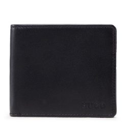 Portfel HUGO. Czarne portfele Hugo, bez wzorów. Za 499.99 zł.