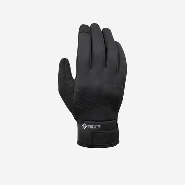 Rękawiczki na rower Windstopper® Gore-Tex Labs ciepłe. Brązowe rękawiczki Shimano, bez wzorów, z gore-texu. Za 199.99 zł.