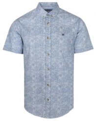 Koszula Męska, Niebieska w Kółka, Geometryczny Wzór, Bawełniana, Casualowa, Krótki Rękaw -PAKO JEANS. Niebieskie koszule Pako Jeans, m, bez wzorów, z bawełny, bez kołnierzyka, bez ramiączek. Za 139.00 zł.