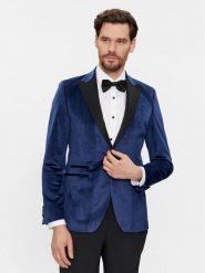 KARL LAGERFELD Marynarka 155270 541009 Granatowy Slim Fit. Niebieskie garnitury KARL LAGERFELD, do pracy, m, bez wzorów, z syntetyku, biznesowe. Za 3,469.00 zł.
