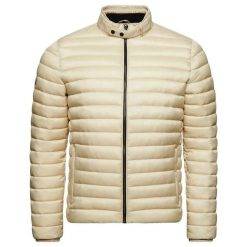 Krótka lekka kurtka Superdry. Brązowe kurtki Superdry, na zimę, xl, z aplikacjami, z dzianiny, bez kaptura. Za 495.40 zł.