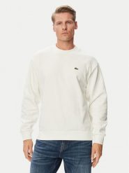 Lacoste Bluza SH8868 Kremowy Regular Fit. Białe bluzy LACOSTE, m, bez wzorów, z bawełny, bez kaptura. Za 579.99 zł.