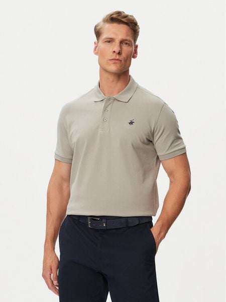 Beverly Hills Polo Club Polo P-SS26M-P42560 Szary Regular Fit. Szare koszulki polo Beverly Hills Polo Club, m, bez wzorów, z bawełny, bez kołnierzyka, bez ramiączek. Za 209.99 zł.