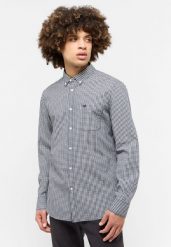 MUSTANG CHESTER MĘSKA KOSZULA W KRATĘ KRATA GINGHAM BLUE CHECK 1015613 12635. Niebieskie koszule Mustang, m, bez wzorów, bez kołnierzyka, bez ramiączek. Za 149.99 zł.