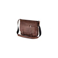 Brązowa casual torba męska na ramię Solier S12. Brązowe torby na ramię marki Solier, w paski, ze skóry ekologicznej. Za 139.00 zł.