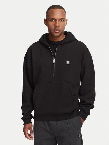 HUGO Bluza Dabinhood 50563019 Czarny Oversize. Czarne bluzy Hugo, m, bez wzorów, z syntetyku, bez kaptura. Za 699.99 zł.