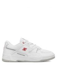 DC Sneakersy CONSTRUCT ADYS100822-WR6 Biały. Białe buty sportowe casual DC, bez wzorów, ze skóry, bez zapięcia. Za 239.00 zł.