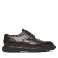 Półbuty Polo Ralph Lauren. Brązowe eleganckie półbuty Polo Ralph Lauren, bez wzorów, bez obcasa, bez zapięcia. Za 1,499.00 zł.