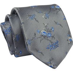 Krawat Szary w Kwiatki, 7 cm, Elegancki, Klasyczny, Męski -ALTIES. Szare krawaty i muchy Alties, bez wzorów, z tkaniny. Za 49.00 zł.