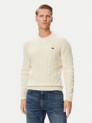 Lacoste Sweter AH2924 Beżowy jasny Regular Fit. Brązowe swetry rozpinane LACOSTE, m, bez wzorów, z wełny, bez kołnierzyka, bez ramiączek. Za 709.99 zł.