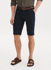 PAKO LORENTE - Granatowe szorty męskie. Szorty Pako Lorente, m, bez wzorów, z bawełny. Za 79.99 zł.