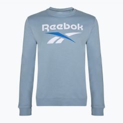 Bluza męska Reebok Identity Big Logo Fleece Crew. Niebieskie bluzy Reebok, m, bez wzorów, bez kaptura. Za 129.99 zł.