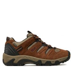 Trekkingi Keen. Brązowe buty trekkingowe Keen, bez wzorów, bez zapięcia. Za 289.99 zł.