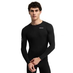 Męska koszulka kolarska z długim rękawem Siroko M9 Scanuppia Black. Czarne bluzy SIROKO, m, bez wzorów, z tkaniny, bez kaptura. Za 252.00 zł.