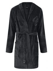 CR7 Szlafrok w kolorze antracytowym rozmiar: XL. Czarne szlafroki CR7, xl, bez wzorów, z bawełny, bez ramiączek, bez kaptura. Za 173.99 zł.