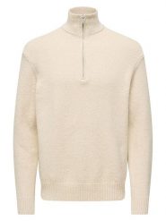 ONLY & SONS Sweter "James" w kolorze kremowym rozmiar: XL. Brązowe swetry nierozpinane Only & Sons, xl, bez wzorów, bez kołnierzyka, bez ramiączek. Za 204.95 zł.