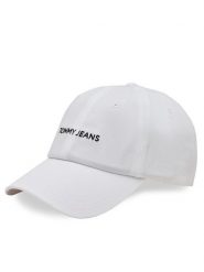 Tommy Hilfiger Czapka z daszkiem Linear Logo AM0AM12024 Biały. Białe czapki z daszkiem Tommy Hilfiger, bez wzorów, z bawełny. Za 79.99 zł.