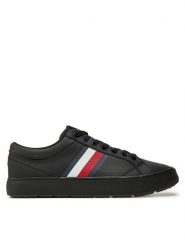 Tommy Hilfiger Sneakersy FM0FM05199 Czarny. Czarne buty sportowe casual Tommy Hilfiger, bez wzorów, ze skóry, bez zapięcia. Za 269.99 zł.