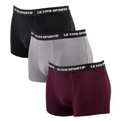 Bokserki majtki męskie Le Coq Sportif 3 Pak. Czarne bokserki le coq sportif, m, bez wzorów, z bawełny. Za 45.00 zł.