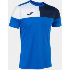 Męska Koszulka Sportowa Joma Crew - Oddychająca i Lekka. Niebieskie t-shirty sportowe Joma, bez wzorów, z poliesteru, bez ramiączek, do piłki nożnej. Za 164.99 zł.