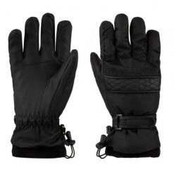 Rękawiczki narciarskie Loap Rozarka Czarne. Czarne rękawiczki ZSPORT, bez wzorów, z włókna. Za 186.99 zł.