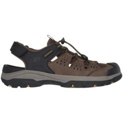 Ały męskie SKECHERS Tresmen Menard. Brązowe buty trekkingowe Skechers, bez wzorów, bez zapięcia. Za 249.99 zł.