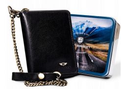 Portfel skórzany Peterson [DH] PTN 340Ł-2-1-1 czarny. Czarne portfele Peterson, bez wzorów, ze skóry. Za 104.00 zł.