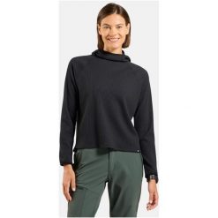 Bluza z kapturem Odlo Mid layer hoody CUBIC. Czarne bluzy ODLO, m, bez wzorów, z kapturem. Za 319.99 zł.