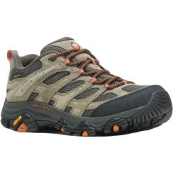 Buty Trekkingowe Męskie Merrell Moab 3 Gore-Tex. Zielone buty turystyczne Merrell, bez wzorów, z gore-texu, bez zapięcia, trekkingowe, gore-tex. Za 617.05 zł.