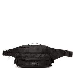 Saszetka nerka Guess. Czarne saszetki i nerki Guess, z aplikacjami. Za 399.99 zł.