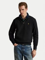 Polo Ralph Lauren Bluza 710B28291001 Czarny Regular Fit. Czarne bluzy Polo Ralph Lauren, m, bez wzorów, z bawełny, bez kaptura. Za 859.99 zł.