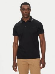 KARL LAGERFELD Polo 745002 552200 Czarny Slim Fit. Czarne koszulki polo KARL LAGERFELD, m, bez wzorów, z bawełny, bez kołnierzyka, bez ramiączek. Za 399.99 zł.