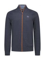 NEW ZEALAND AUCKLAND Kardigan w kolorze granatowym rozmiar: M. Niebieskie swetry rozpinane New Zealand Auckland, m, bez wzorów, ze splotem, bez kołnierzyka, bez ramiączek. Za 217.99 zł.