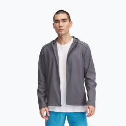 Kurtka do biegania męska Under Armour Storm Run Hooded. Szare kurtki do biegania Under Armour, m, bez wzorów, bez kaptura, do biegania. Za 209.99 zł.