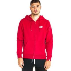 Bluza z bawełna z kaptur na czas wolny na co dzień. Czerwone bluzy LEONE 1947 APPAREL, bez wzorów, z bawełny, bez kaptura. Za 147.31 zł.
