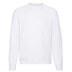 Męska Klasyczna Zwykła Bluza Raglanowa. Białe bluzy Fruit of the Loom, m, bez wzorów, bez kaptura. Za 72.99 zł.