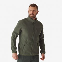 Polar myśliwski SOLOGNAC 500 fluo dwustronny. Brązowe bluzy z polaru SOLOGNAC, m, bez wzorów, z materiału, bez kaptura. Za 219.99 zł.
