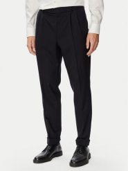 BOSS Spodnie materiałowe 50567532 Granatowy Regular Fit. Niebieskie spodnie materiałowe Boss, m, bez wzorów, z materiału. Za 999.99 zł.