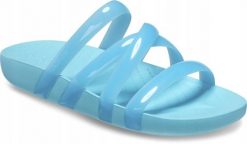Klapki Dla Dorosłych Crocs Splash Glossy Strappy. Zielone klapki Crocs, z materiału. Za 119.99 zł.