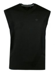 Wełniana Kamizelka - Pako Jeans - Czarna. Czarne swetry rozpinane Pako Jeans, l, bez wzorów, z jeansu, bez kołnierzyka, bez ramiączek. Za 145.00 zł.