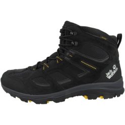 Buty trekkingowe męskie Jack Wolfskin Vojo 3 Texapore. Czarne buty turystyczne Jack Wolfskin, bez wzorów, z materiału, przed kolano, bez zapięcia, trekkingowe. Za 685.85 zł.