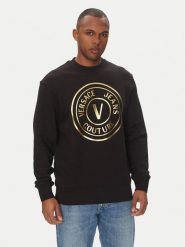 Versace Jeans Couture Bluza 78GAIT01 Czarny Regular Fit. Czarne bluzy Versace Jeans Couture, l, bez wzorów, z bawełny, bez kaptura. Za 699.99 zł.