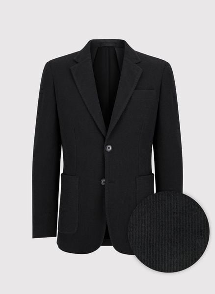 PAKO LORENTE – Bawełniana marynarka męska w kolorze czarnym. Czarne garnitury Pako Lorente, na co dzień, m, bez wzorów, z bawełny. Za 399.99 zł.