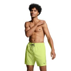 Męskie kąpielówki Puma, średniej długości, Fast Yellow. Żółte kąpielówki Puma, m, bez wzorów. Za 216.99 zł.