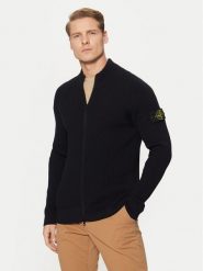 Stone Island Kardigan 8115519C2 Granatowy Regular Fit. Niebieskie swetry rozpinane Stone Island, m, bez wzorów, z wełny, bez kołnierzyka, bez ramiączek. Za 1,599.00 zł.