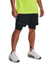 Under Armour Szorty funkcyjne 2w1 w kolorze czarnym rozmiar: XXL. Czarne szorty Under Armour, xxl, bez wzorów. Za 142.45 zł.