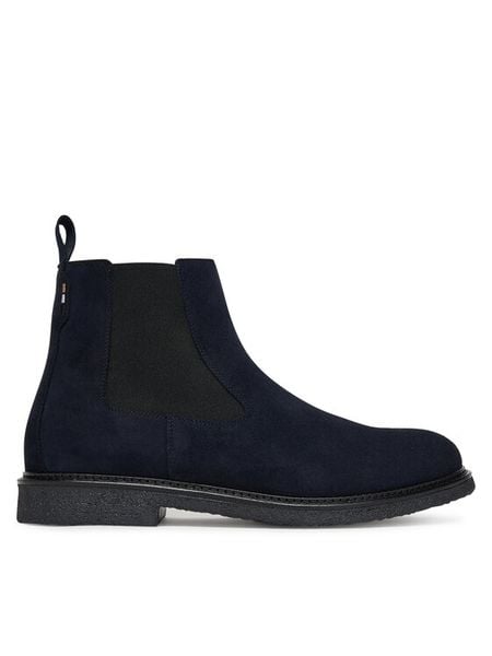 BOSS Sztyblety Kope 50548076 Granatowy. Niebieskie botki sznurowane Boss, bez wzorów, ze skóry, bez obcasa, bez zapięcia. Za 579.99 zł.