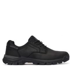 Półbuty CAT Footwear. Czarne eleganckie półbuty CAT Footwear, bez wzorów, bez obcasa, bez zapięcia. Za 489.99 zł.